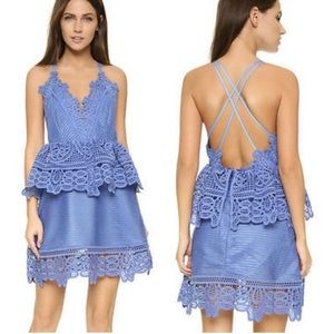 Self Portrait Blue Mini Dress